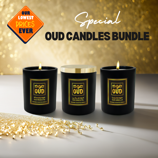 Special Organic Oud Candles Bundle