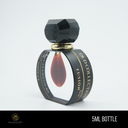 Warm oriental musk perfume oil with sandalwood tones luxury bottle