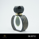 Green floral perfume oil with creamy sandalwood tones luxury bottle